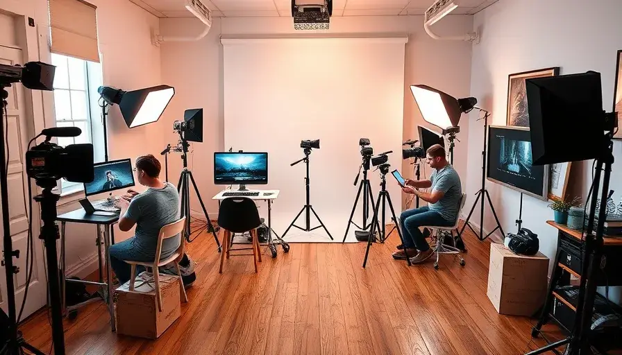 Photography studio in action